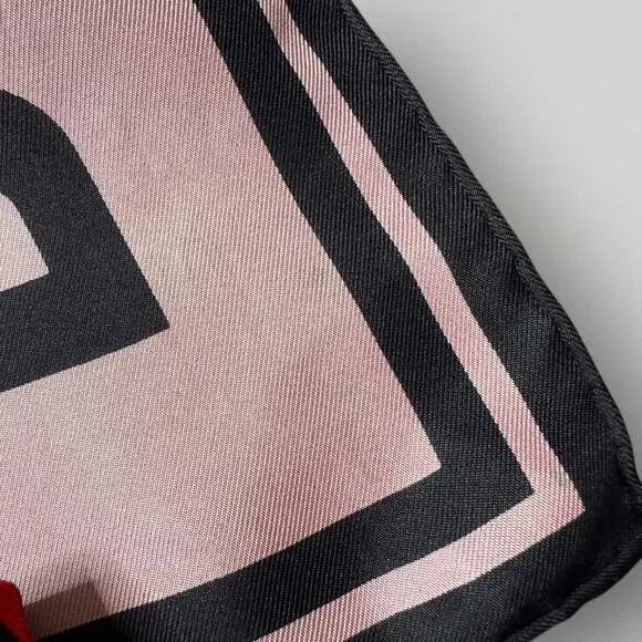 Burberry Silk Scarf 90x90 Horseferry Coordinates Logo Check Italy - Picture 7 of 11